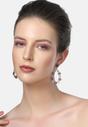 Red Diva Dainty Floral Dangle Earrings, Image 4 of 5
