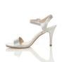Silver AJVANI Silver High Heel Barely There Strappy Sandals, Image 3 of 6