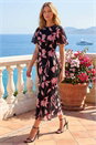 Red Floral Flutter Sleeve Dress, Image 1 of 4
