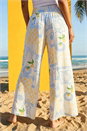 White Dusk Citrus Wide Leg Trouser, Image 3 of 4