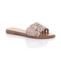 Rose Gold Flat Diamante Mule Sandals Flip Flips Sliders, Image 1 of 4