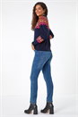 Midnight Pink Heart Print Crew Neck Knit Jumper, Image 3 of 5