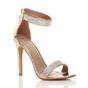 Rose Gold Diamante Barely There High Heeled Sandals, Image 1 of 6