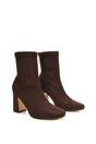 Brown XY LONDON Brown 'Alex' Stretch Zip Up Ankle Boots with Block Heel, Image 5 of 6