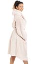 Light Pink Camille Lingerie Light Pink Supersoft Fleece Hooded Bathrobe, Image 3 of 4