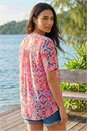 Purple Watercolour Print Embellished Top, Image 3 of 4