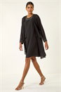 Black Embellished Shift Dress & Shrug, Image 1 of 6
