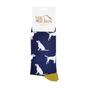 Navy 1 Pack Novelty Dog Patterned Bamboo Socks, Image 4 of 4