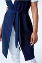 Navy  Petite Sleeveless Longline Jacket, Image 6 of 6