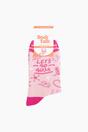 Pink Saddle Up Horse Combed Cotton Odd Socks, Image 4 of 4