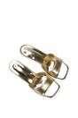 Gold XY LONDON Gold 'Pearl' Square Toe Stiletto Kitten Heel Mule Sandals, Image 6 of 6