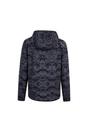 Black Patterned Slim Hooded Jacket, Image 2 of 3