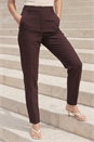 Dark Brown Straight Leg Trousers, Image 2 of 5