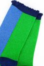 Light Blue Sock Talk Light Blue Colour Block Glitter Ankle Socks, Image 2 of 2