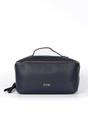 Navy Blue Etre Navy Blue Faux Leather Vanity Case Makeup Bag, Image 1 of 2