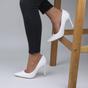 White AJVANI White High Heel Stiletto Pointed Toe Court Shoes, Image 5 of 6