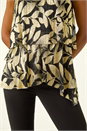 Gold Plisse Foil High Neck Top, Image 5 of 5