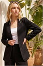 Black Edge To Edge Blazer, Image 1 of 4