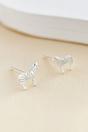 Silver Sterling Silver Zebra Stud Earrings, Image 3 of 3