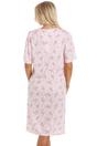 Pink Camille Lingerie Pink Short Sleeve Button Up Floral Nightdress, Image 5 of 6