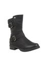 Black Jemima Low Block Heel Biker Boots, Image 1 of 7