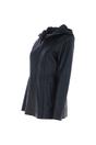 Black Real Leather Hooded Jacket with Fleece Lining, Image 3 of 6