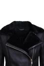 Black Shearling Sheepskin Aviator Jacket-Kiev, Image 4 of 5