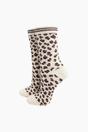 Cream Leopard Combed Cotton Glitter Socks, Image 1 of 4