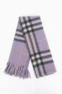 Lilac Traditional Tartan Check Winter Scarf, Image 3 of 3