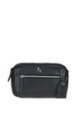 Black 'Cork' Compact Leather Crossbody Bag, Image 1 of 5