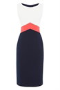 CORAL Colour Block Shift Dress, Image 4 of 4