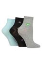 Blue 3 Pack Ribbed Frill Soft Anklet Socks, Image 1 of 2
