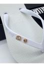 White Filli London White Crystal Diamond Luxury Flip Flops, Image 1 of 3