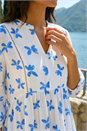 Blue Floral Print Overshirt, Image 4 of 4