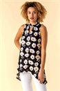 Multi  Floral Twist Neck Vest Top, Image 1 of 4