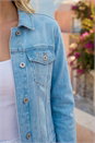 Light Blue  Classic Cotton Denim Jacket, Image 4 of 4