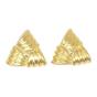 Gold Large Gold Plated Textured Triangle Earrings, Image 1 of 1