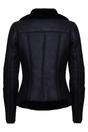 Black Shearling Sheepskin Aviator Jacket-Kiev, Image 5 of 5