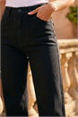 Black Wide Leg Stretch Denim Jeans, Image 4 of 4