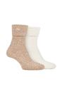 Beige 2 Pack Super Soft Boot Socks, Image 1 of 3