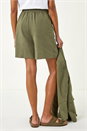 Khaki Smart Twill Pocket Shorts, Image 3 of 8