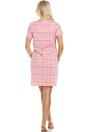 Pink Checkered Print Cotton Nightshirt, Image 3 of 5