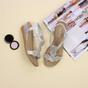 Silver AJVANI Silver Mid Wedge Diamante Slingback Sandals, Image 4 of 6