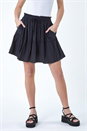 Black Dusk Tiered Tie Detail Pocket Mini Skirt, Image 4 of 5