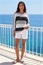 Grey Colourblock Stripe Knit Jumper, Image 3 of 4