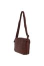 Tan 'Perfezione' Three Section Vintage Woven Leather Shoulder Bag, Image 2 of 3