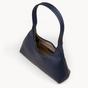 Navy Assots London Navy 'LARA' Pebble Grain Real Leather Shoulder Bag, Image 5 of 6