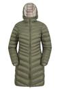 Khaki Florence Long Padded Jacket, Image 1 of 6