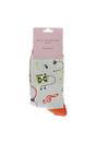 Grey Retro Music Novelty Patterned Bamboo Socks, Image 2 of 4