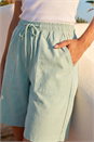 Mint Drawcord Stretch Culottes, Image 4 of 4